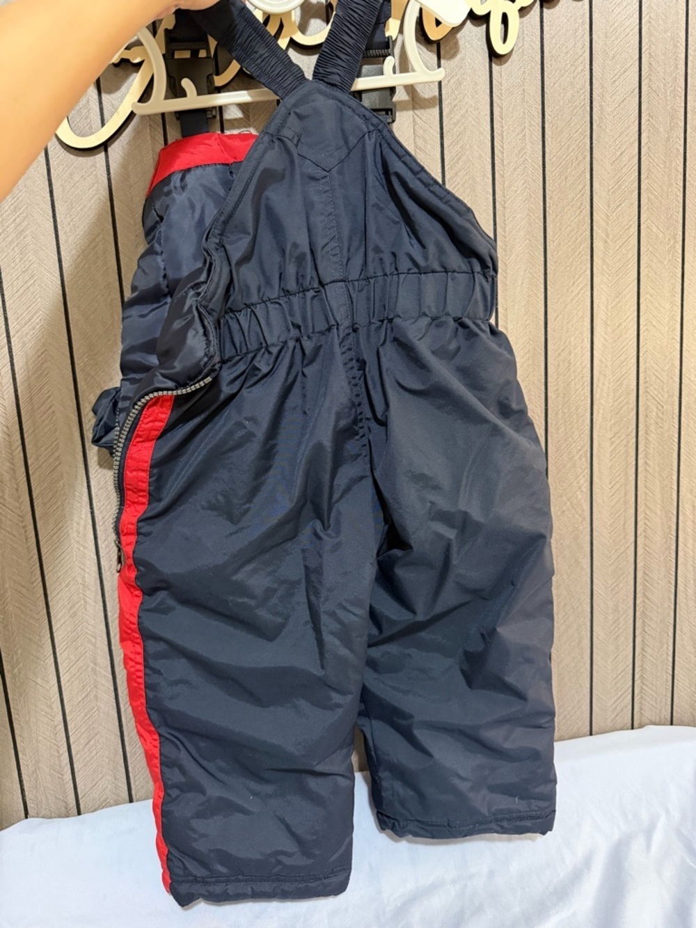 Kids Navy and Red Snow Overalls - OshKosh 18M - Picture 2 of 3